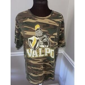 Vintage Valpo University Camo T Shirt‎ Mens Sz L